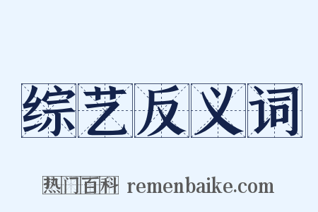 综艺反义词是什么意思的图片